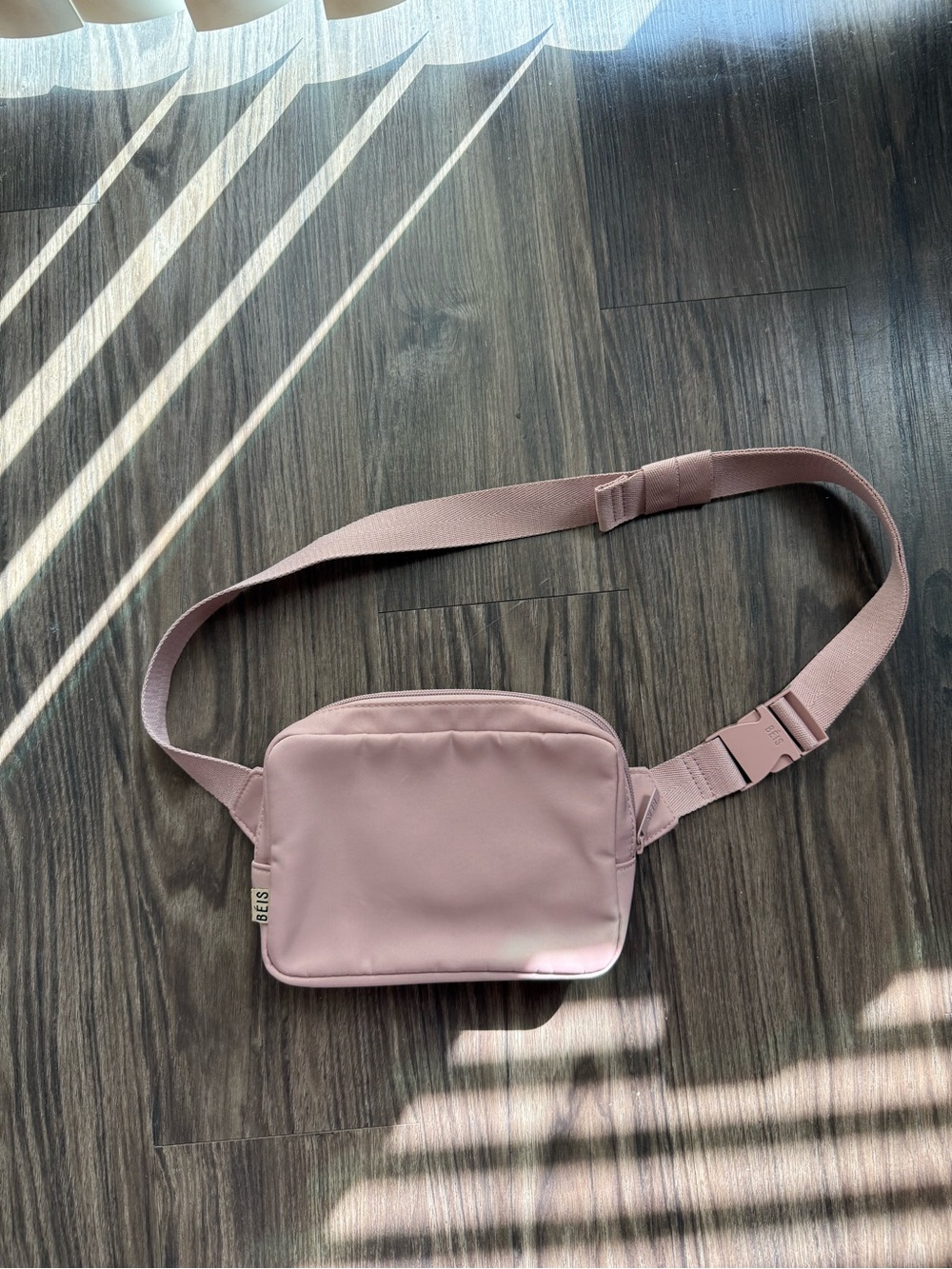 Beis atlas pink belt bag